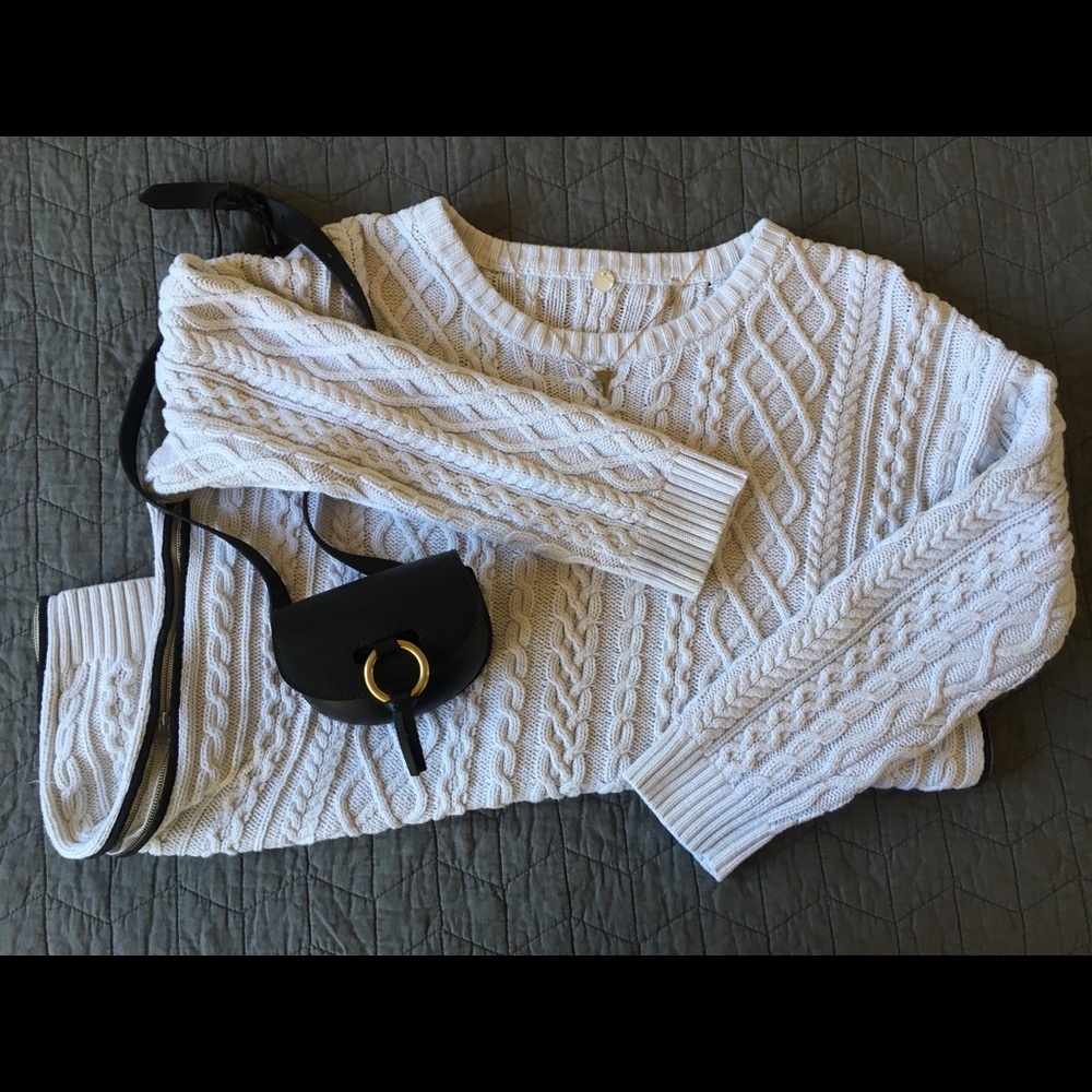 Margaret O’Leary Side Zip Tunic Sweater in Cream